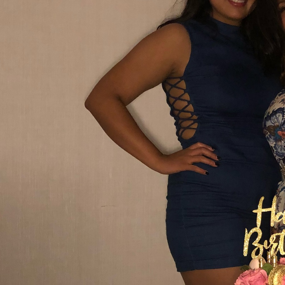 Navy jean dress
